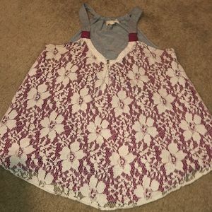 Halter Tank Top with lacy detailing